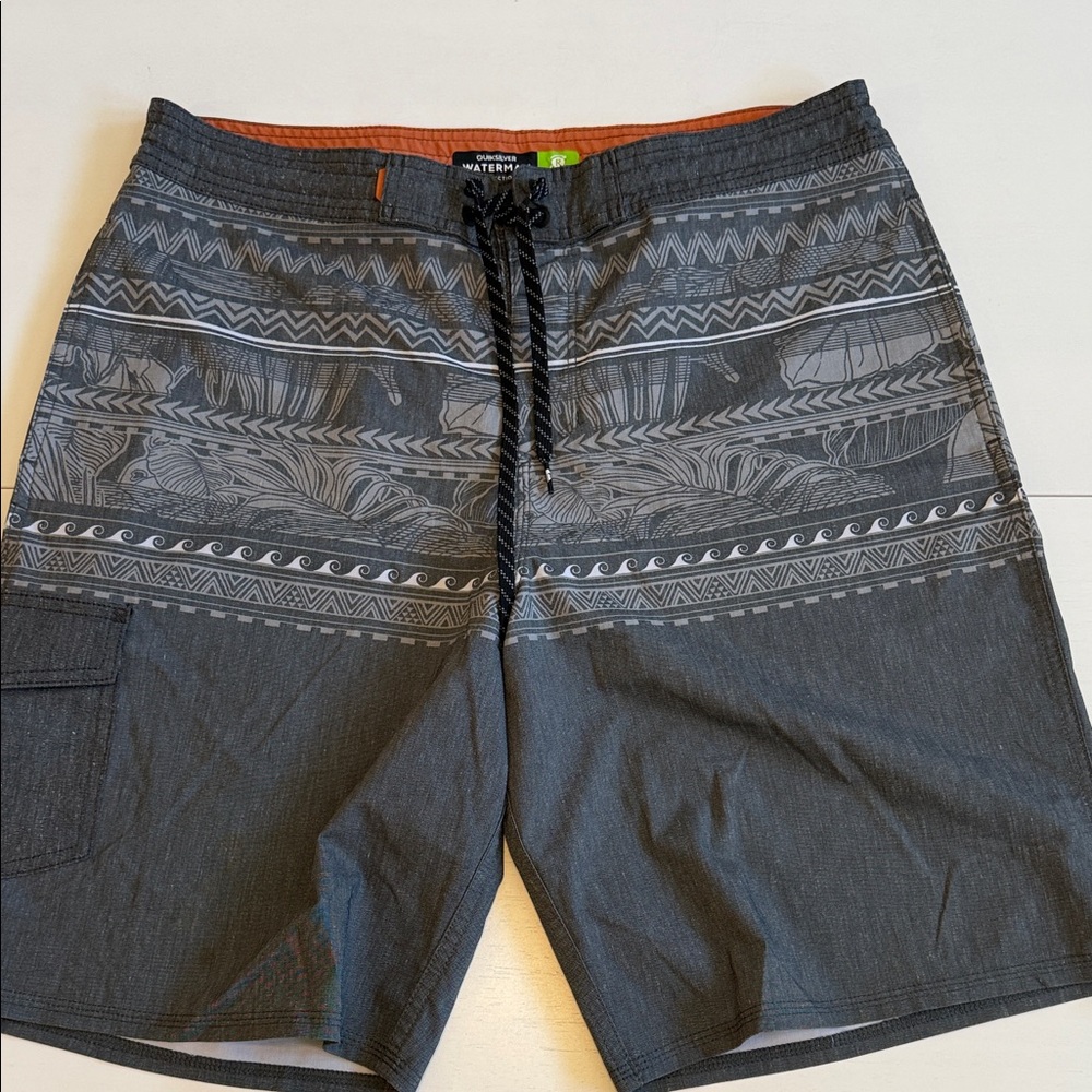 Quiksilver Charcoal Patterned Board Shorts